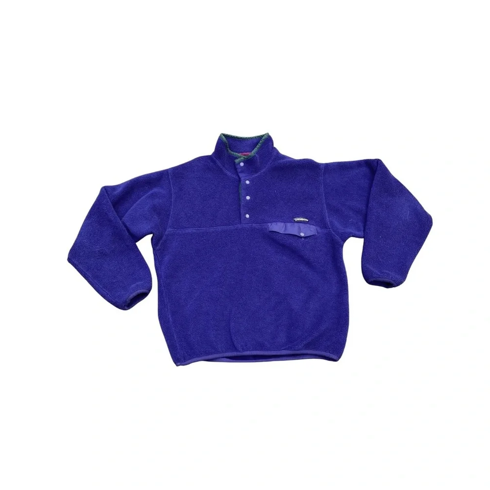 Vintage Patagonia Fleece Pullover Jacket Coat Women Small Outdoor Fitness 90's - Picture 2 of 7